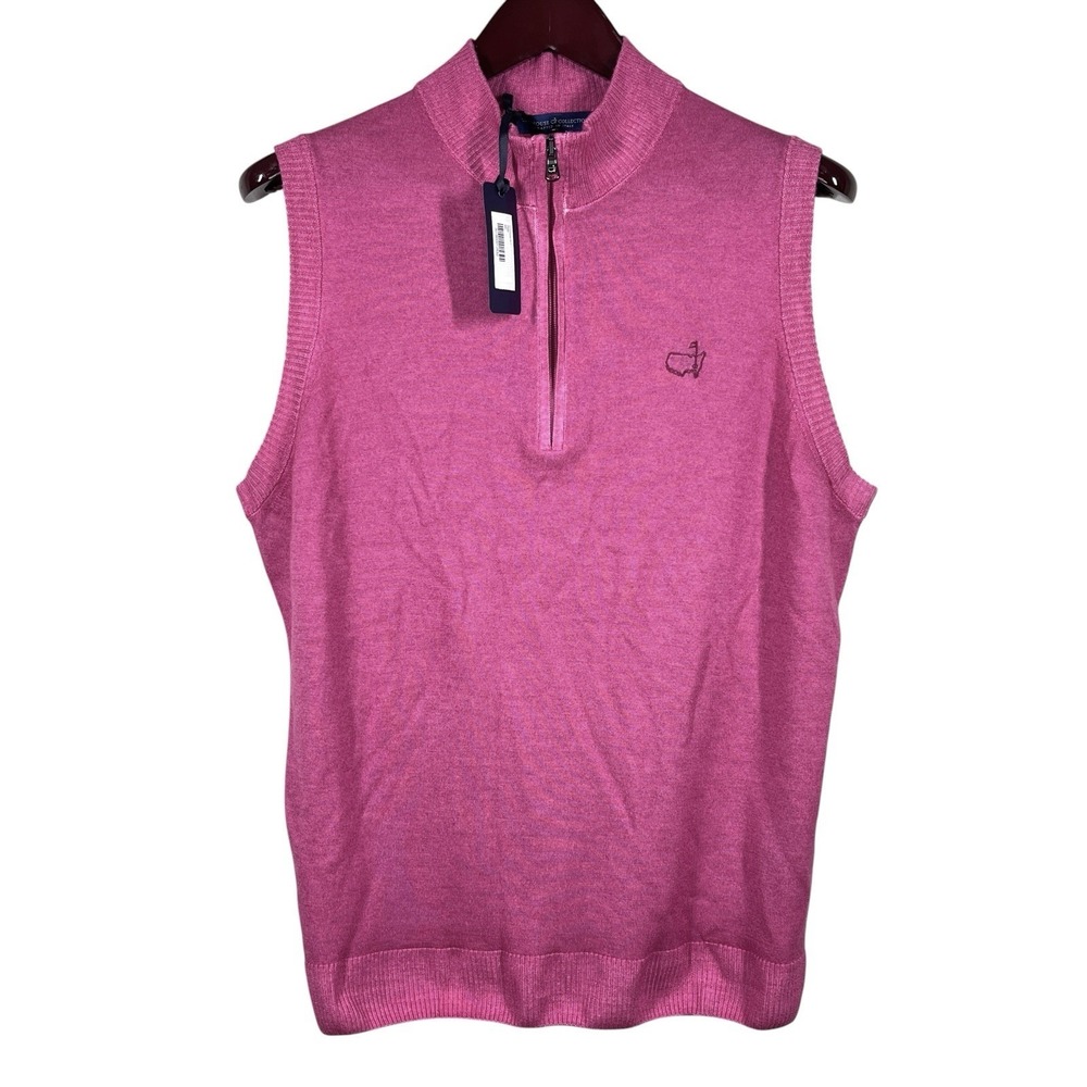 Clubhouse Collection Sweater Vest Mens M 2026 Masters ANGC Logo 100% Merino Wool